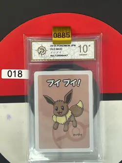 2019 Pokemon Eevee Playing Card Japanese Old Maid Grade10 - Image 1