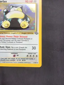 Pokemon Cards: Jungle 1st Edition Rare Holo: Snorlax 11/64 - Image 5