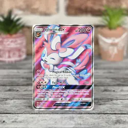 Sylveon GX 140/145 Full Art Ultra Rare Holo Foil Guardians Rising Pokemon Card - Image 1