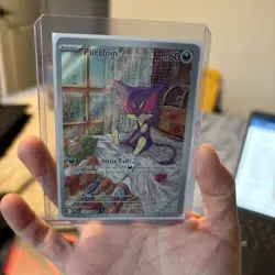 Pokemon TCG Purrloin 136/086 Sv: White Flare Holo NM Illustration Rare Card - Image 2