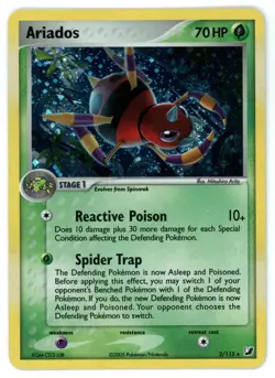 Ariados Holo 2/115 EX Unseen Forces Pokemon Card Swirl - Image 1