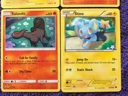 POKEMON CARD x4 SALAZZLE 14/70 SALANDIT 13/70 LUXIO 45/99 SHINX 42/99 UNPLAYED - Image 3