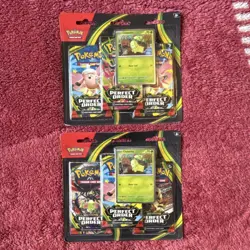 Pokemon Mega Evolution Perfect Order Booster Pack Chikorita Promo Card 2 Packs - Image 1