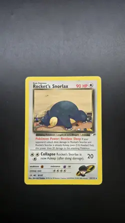 Rocket's Snorlax 033/132 Gym Heroes Regular Pokemon Card - Ungraded - Image 1