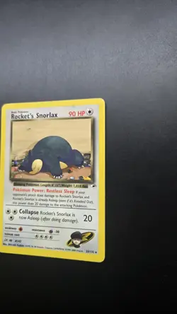 Rocket's Snorlax 033/132 Gym Heroes Regular Pokemon Card - Ungraded - Image 2