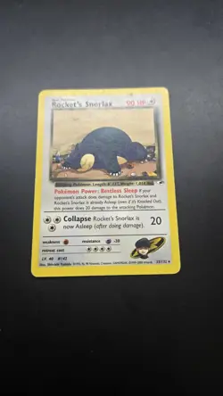 Rocket's Snorlax 033/132 Gym Heroes Regular Pokemon Card - Ungraded - Image 3