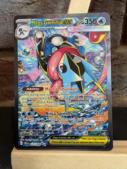 Mega Greninja ex 116/086 Chaos Rising English Pokemon Card NM - Image 1