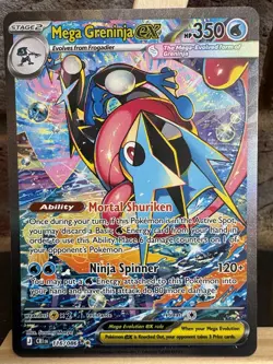 Mega Greninja ex 116/086 Chaos Rising English Pokemon Card NM - Image 3