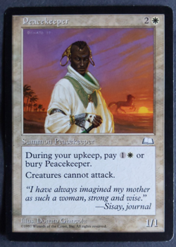 Peacekeeper | MTG Weatherlight | NM | Rare Creature | Old Border | - Image 1