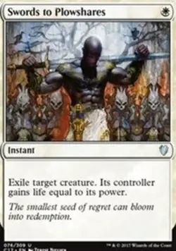 1 x Swords to Plowshares - Commander 2017 - Moderate Play - MTG - Image 1