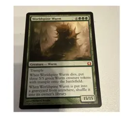 Wizards of the Coast MTG Worldspine Wurm RTR Mythic 140 Green 15/15 - Image 1