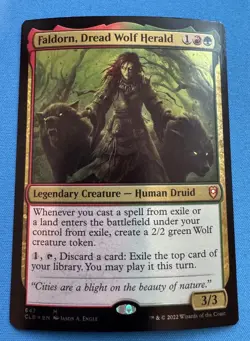 Faldorn, Dread Wolf Herald Foil CL: Battle for Baldur's Gate Mtg NM #647 - Image 1