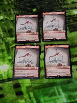 MTG LOTR Smaug DRAGON Token x4 NM - Image 1