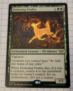 Enduring Vitality - Enchantment Creature Duskmourn R DSK Green Wizards 0176 EN - Image 1
