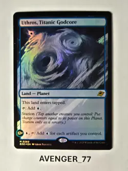 Magic The Gathering MTG #0260 Uthros Titanic Godcore FOIL Edge of Eternities - Image 1