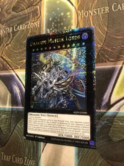 *** DRAGON MASTER LORDS *** QUARTER CENTURY SECRET RARE ALIN-EN000 (VLP) YUGIOH! - Image 3