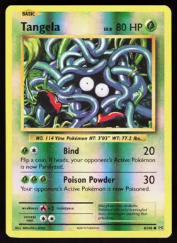 Tangela 8/108 Common Evolutions Pokemon Reverse Holo Lightly Played - Image 1