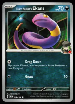 Team Rocket's Ekans 112/182 Common Destined Rivals Pokemon Near Mint - Image 1