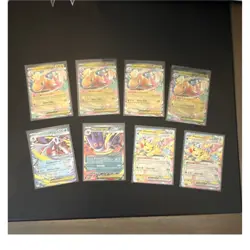 Pokemon TCG 8 Card Holo ex Lot Dragonite Pikachu Mega Gengar Froslass - Image 1
