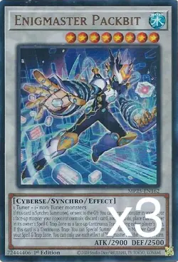 3X Yugioh Enigmaster Packbit MP25-EN162 Ultra Rare 1st Edition NM - Image 1