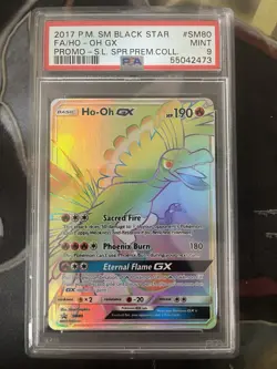 Pokemon TCG HO-OH GX Sun & Moon Sm80 Promo Promo PSA 9 - Image 1
