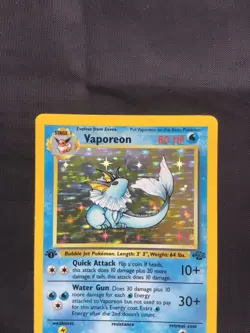 Pokemon Cards: Jungle 1st Edition Rare Holo: Vaporeon 12/64 - Image 2