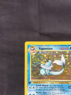 Pokemon Cards: Jungle 1st Edition Rare Holo: Vaporeon 12/64 - Image 3