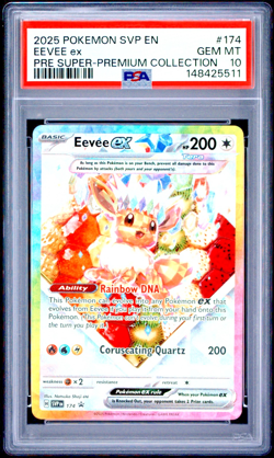 PSA 10 GEM MINT Eevee EX Prismatic Super Premium Coll. Promo Pokemon SVP 174 - Image 1