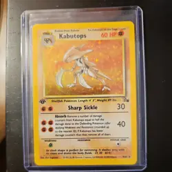 Pokemon Kabutops Fossil 9/62 Holo Rare 1st Edition 60 HP Stage 2 1999 - Image 1