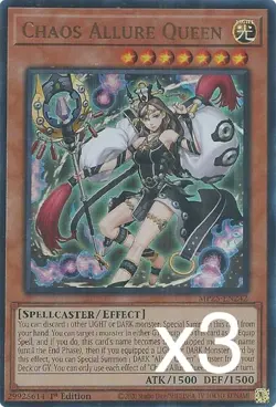 3X Yugioh Chaos Allure Queen MP25-EN242 Ultra Rare 1st Edition NM - Image 1