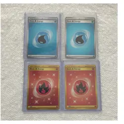 Pokemon TCG Basic Water & Fire Energy 232/198 233/198 - Lot of 4 - Image 1