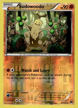 Sudowoodo 67/122 Uncommon BREAKpoint Pokemon Reverse Holo Near Mint - Image 1