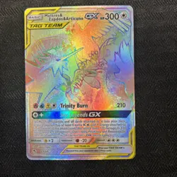 Pokemon Moltres & Zapdos & Articuno GX TAG TEAM Secret Rare 69/68 Holo - Image 1