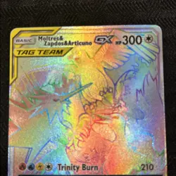 Pokemon Moltres & Zapdos & Articuno GX TAG TEAM Secret Rare 69/68 Holo - Image 2