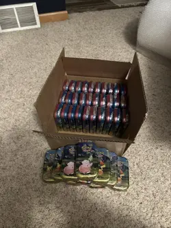 Sealed Pokemon TCG Ascended Heroes Mini Tin Case 40 Tins (j-hook) Opened Box - Image 2