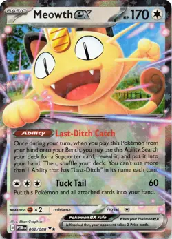 POKEMON Meowth ex #062/088 Holo ME03: Perfect Order NM - Image 5