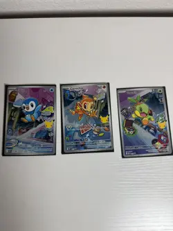 Pokemon TCG First Partner Illustrations Turtwig Piplup Chimchar Series 1 - Image 1