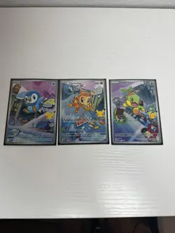 Pokemon TCG First Partner Illustrations Turtwig Piplup Chimchar Series 1 - Image 3