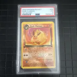2000 Pokemon Team Rocket #35 Dark Flareon 1st Edition PSA 3 VG - Image 1