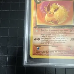 2000 Pokemon Team Rocket #35 Dark Flareon 1st Edition PSA 3 VG - Image 2