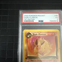 2000 Pokemon Team Rocket #35 Dark Flareon 1st Edition PSA 3 VG - Image 5