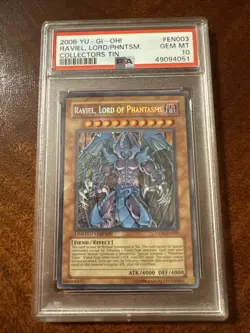 PSA 10 GEM MINT 2006 YuGiOh! RAVIEL, LORD OF PHANTASMS CT03-EN003 Secret Rare - Image 1