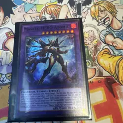 Yu-Gi-Oh Maze Of Muertos Masked HERO Atomic Super Rare MZMU-EN016 - Image 1