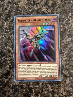 Yugioh Raidraptor - Strangle Lanius - PHRA-EN005 - 1st Ed. Super Rare - NM - Image 1