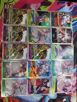 One Piece TCG OP13 Carrying On His Will (NOT ENGLISH) SR 15 Card Bulk Lot - Image 1