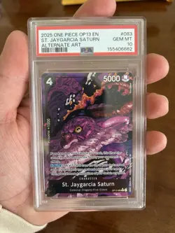 Bandai One Piece St. Jaygarcia Saturn OP13-083 Alternate Art PSA 10 2025 - Image 1