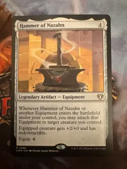 Hammer of Nazahn Commander Masters Regular Card MTG Magic the Gathering - Image 1