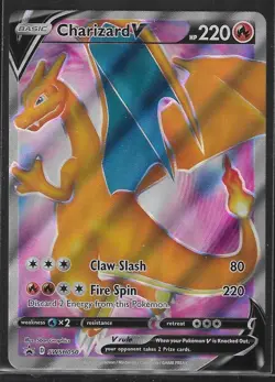 Charizard V - SWSH050 - Pokemon Sword & Shield Promo Full Art Ultra Rare Card NM - Image 1