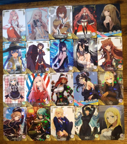 PREMIUM 20 Waifu Card Lot - Popular Anime Girls Asuna Fubuki Albedo Zero Two - Image 1