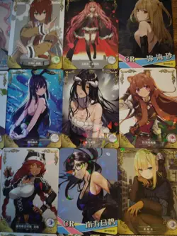 PREMIUM 20 Waifu Card Lot - Popular Anime Girls Asuna Fubuki Albedo Zero Two - Image 2